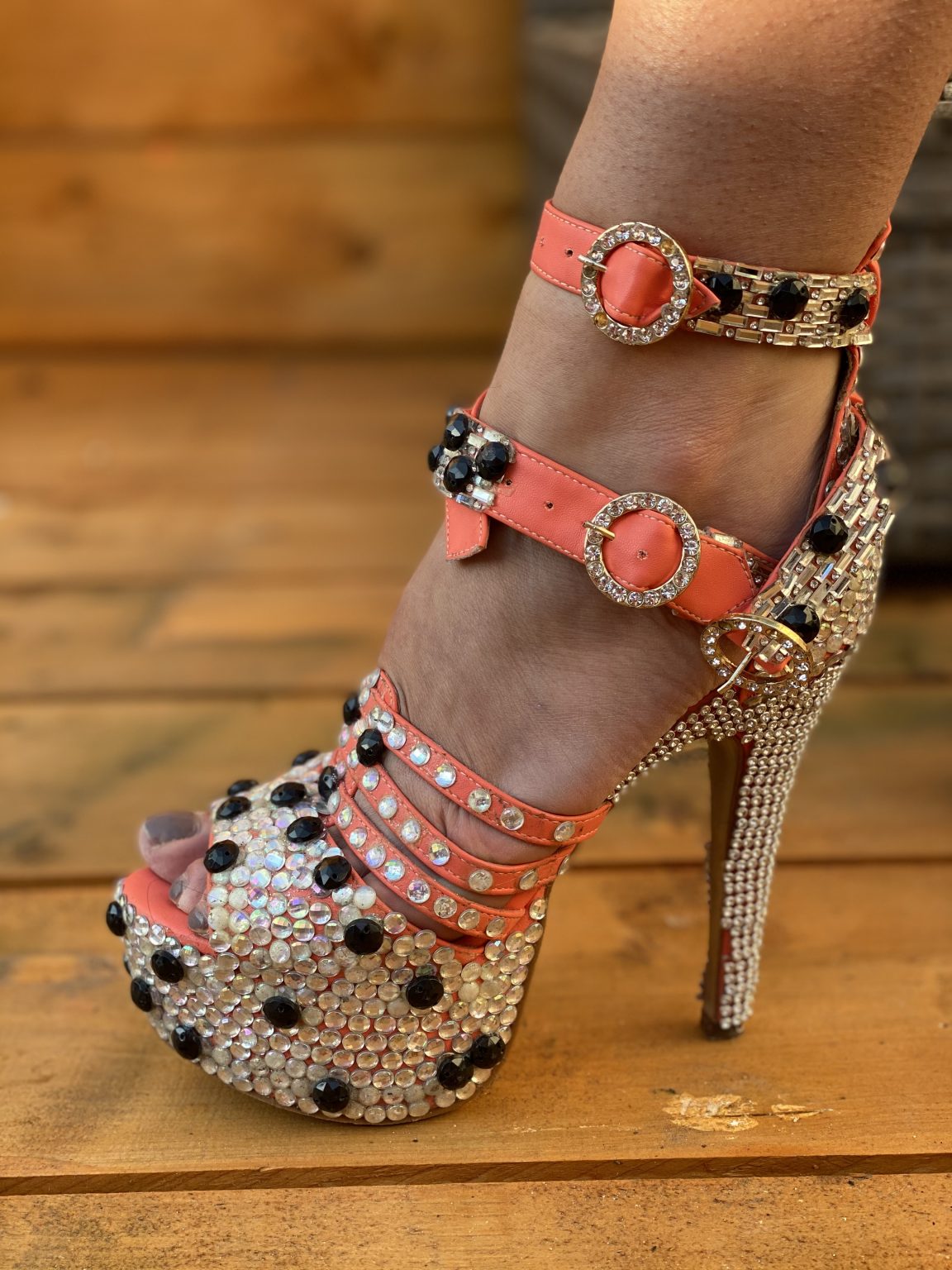 chaussure talon corail