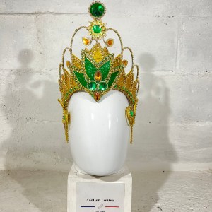 Coiffe vert Or Gold Headdress