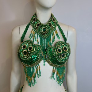 Bikini Samba Éclat vert et or